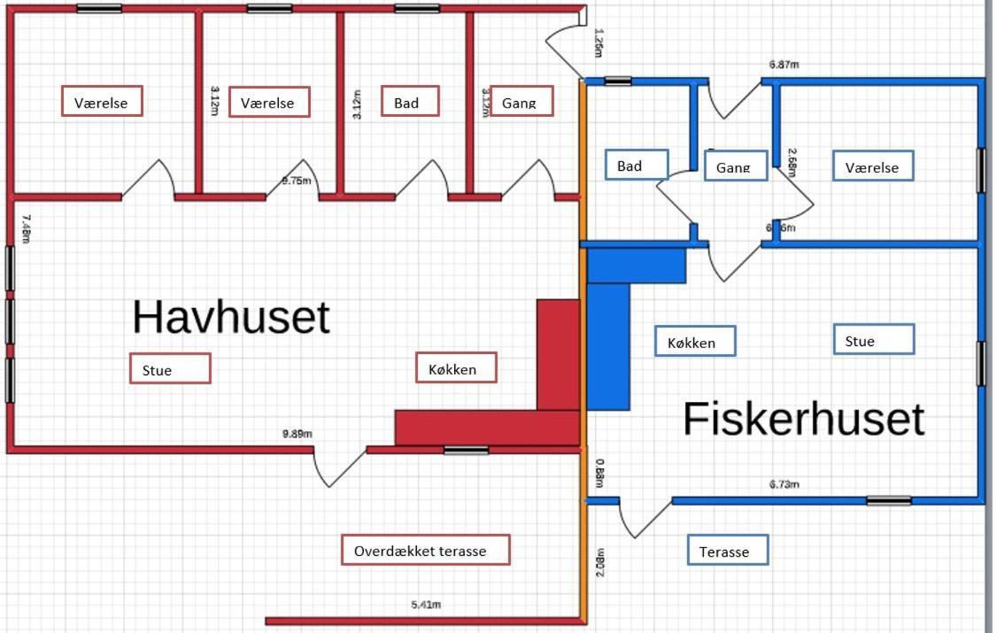 Havhuset I Oster Hurup - I Byen, Ved Stranden エクステリア 写真